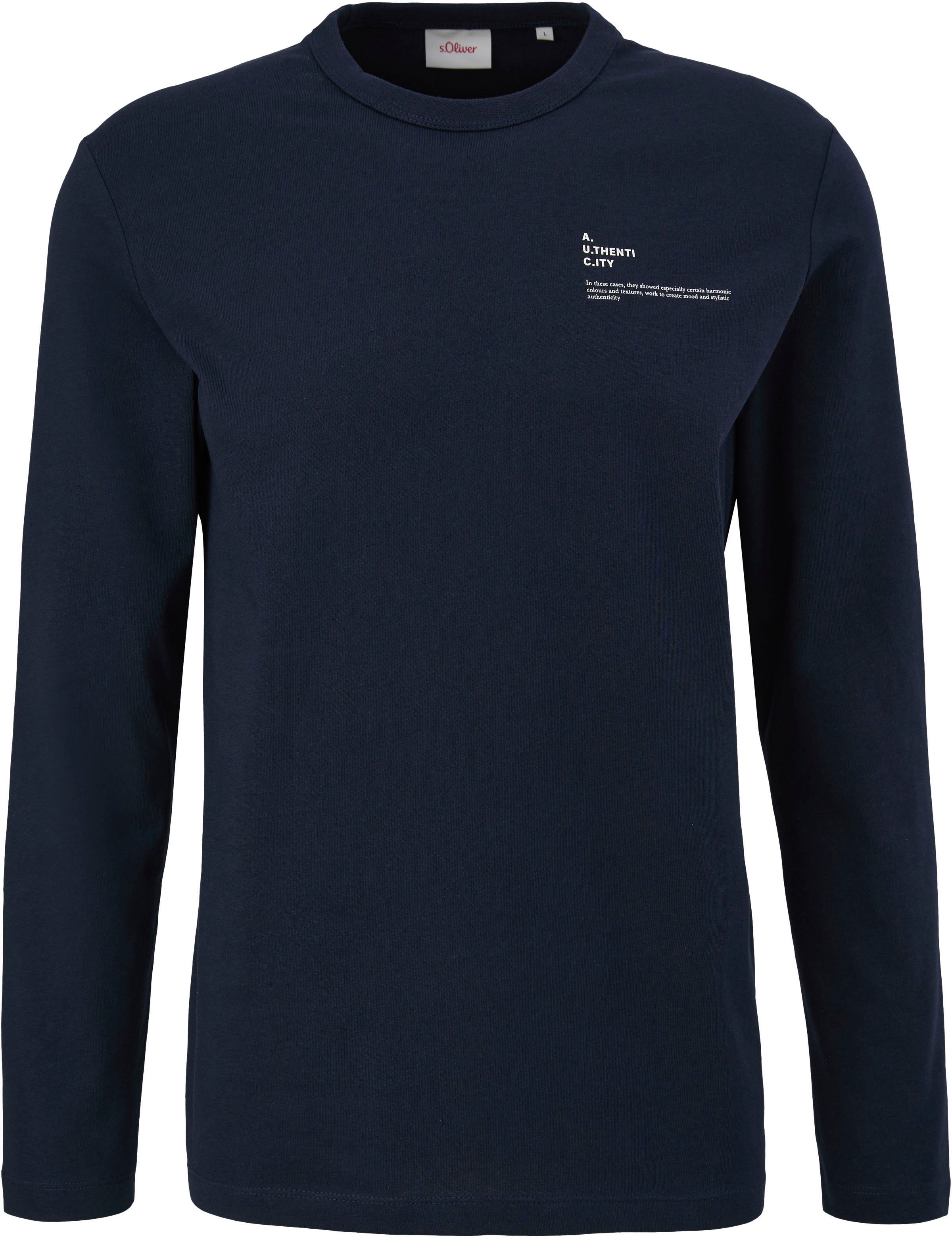 s.Oliver T-Shirt mit Rundhalsausschnitt blue