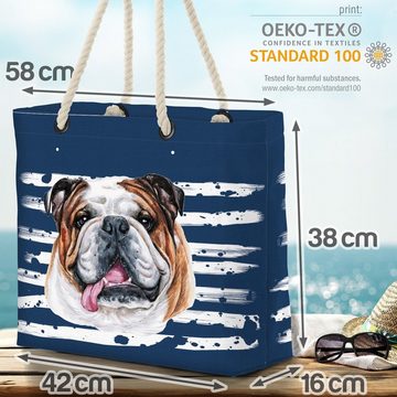 VOID Strandtasche (1-tlg), Bulldogge Hund Dogge Haustier Tier Dog