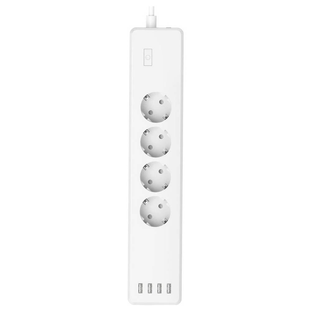 Hama Smarte WLAN-Steckdosenleiste 4-fach, einzeln schaltbar, Überlastsch., Smart-Home-Steuerelement, App steuerbar