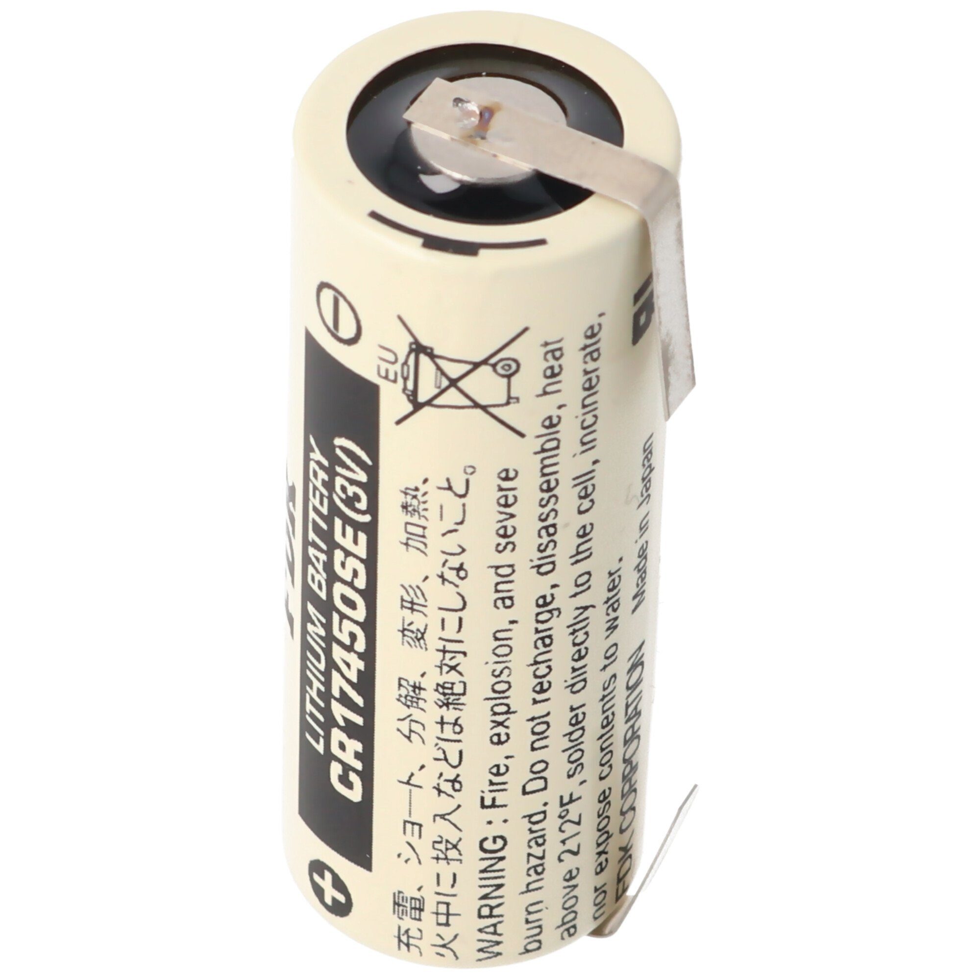 Sanyo FDK Sanyo Batterie (3,0 Lithium Batterie, V) Size Lötfahne mit U-Form CR17450SE A