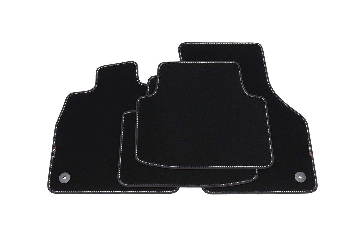 EF210 teileplus24 Fußmatten mit 2014- B8 kompatibel Set Velours Passat 3G VW Auto-Fußmatten