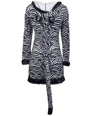 Das Kostümland Kostüm Zebra Tierkostüm für Damen - Kleid und Stulpen