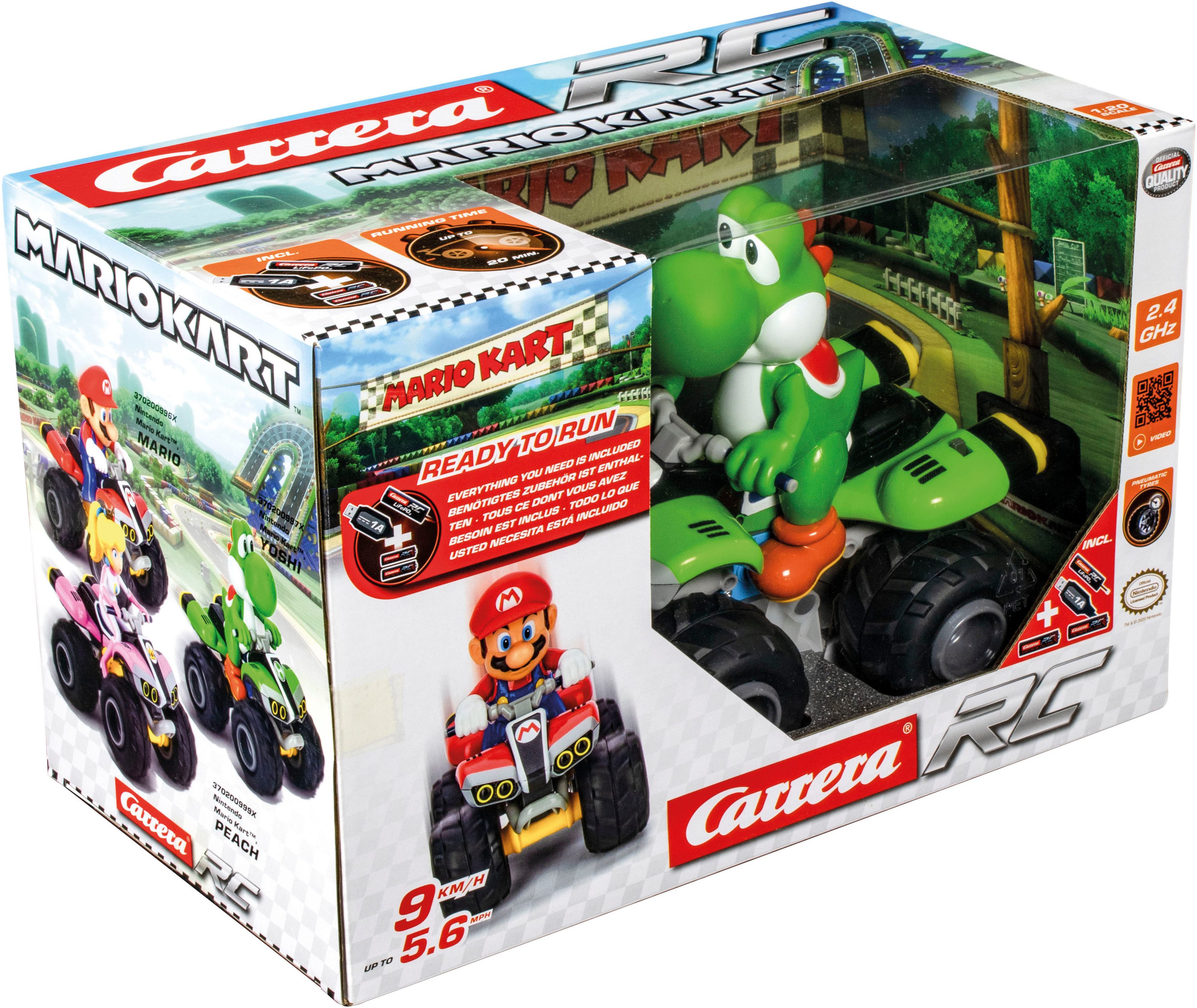 Carrera® RC-Auto Carrera® RC Mario Kart™ - Quad, Yoshi, 2,4GHz
