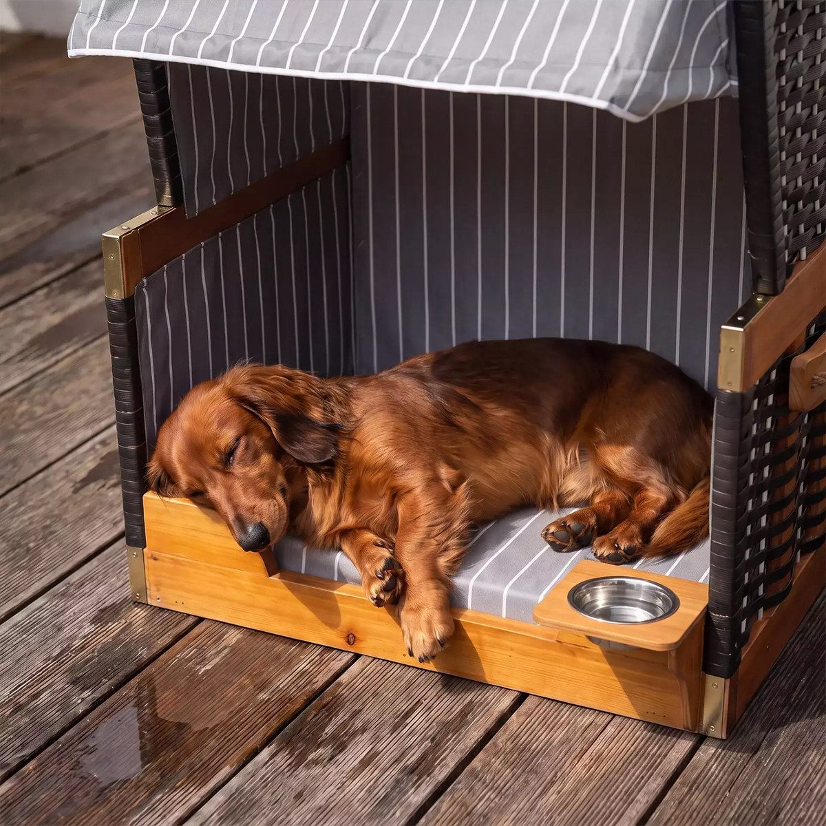WebaVita Strandkorb Webavita Hundestrandkorb Lassie Mini, BxTxH: 56x45x74 cm – Bild 3 von 5