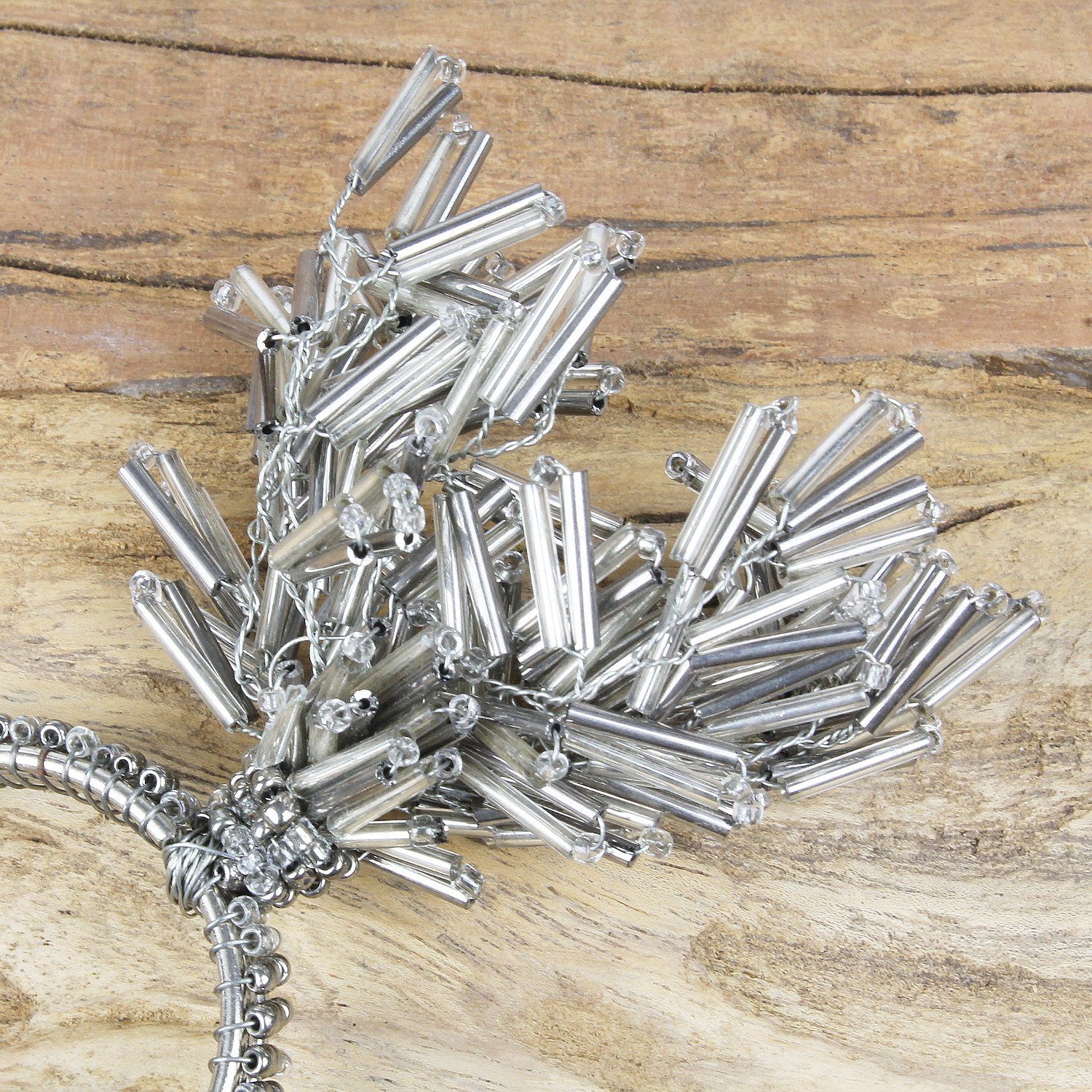 Macosa Home Serviettenring 2er Set edle Moderne Serviettenringe Perlen Silber Servietten Halter, Metall, (2-tlg., 2er Set), Tischdekoration Serviettenhalter Tischset Tisch- Dekoration