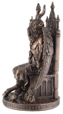 Vogler direct Gmbh Dekofigur Baphomet Gottheit auf Thron - by Veronese, von Hand bronziert, LxBxH: ca. 14x14x24cm