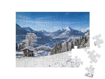 puzzleYOU Puzzle Berchtesgaden und Watzmann-Massiv, Deutschland, 48 Puzzleteile, puzzleYOU-Kollektionen Deutsche Alpen