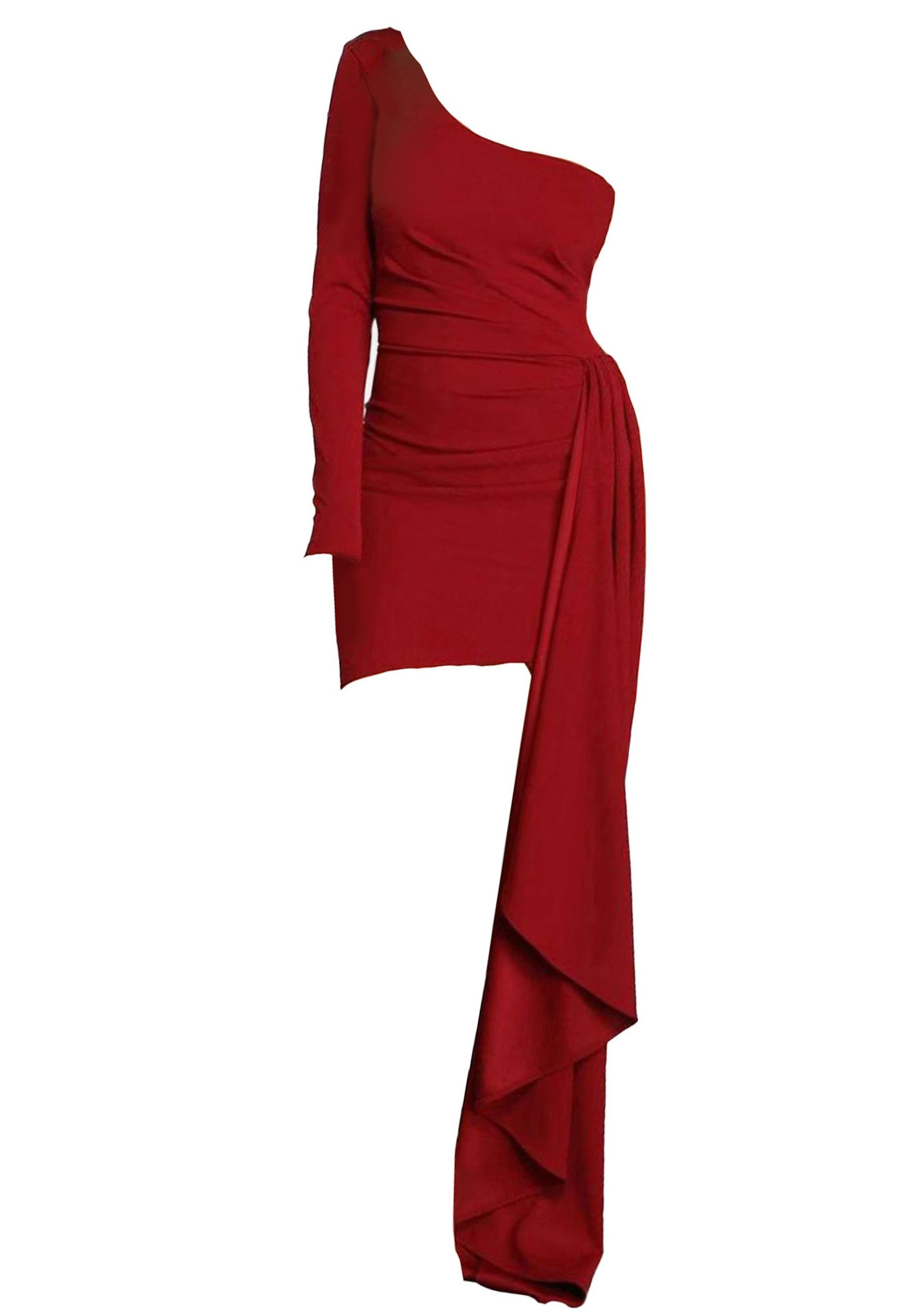 Moda Minx Jerseykleid Bianca Short Ruffle Dress mit raffiniertem Ruffle-Element