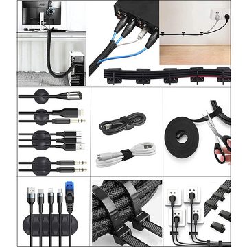 zggzerg Kabelbinder Kabelmanagement Kit 152Pcs,Kabel Draht Management Set für Zuhause/Büro (152-St)