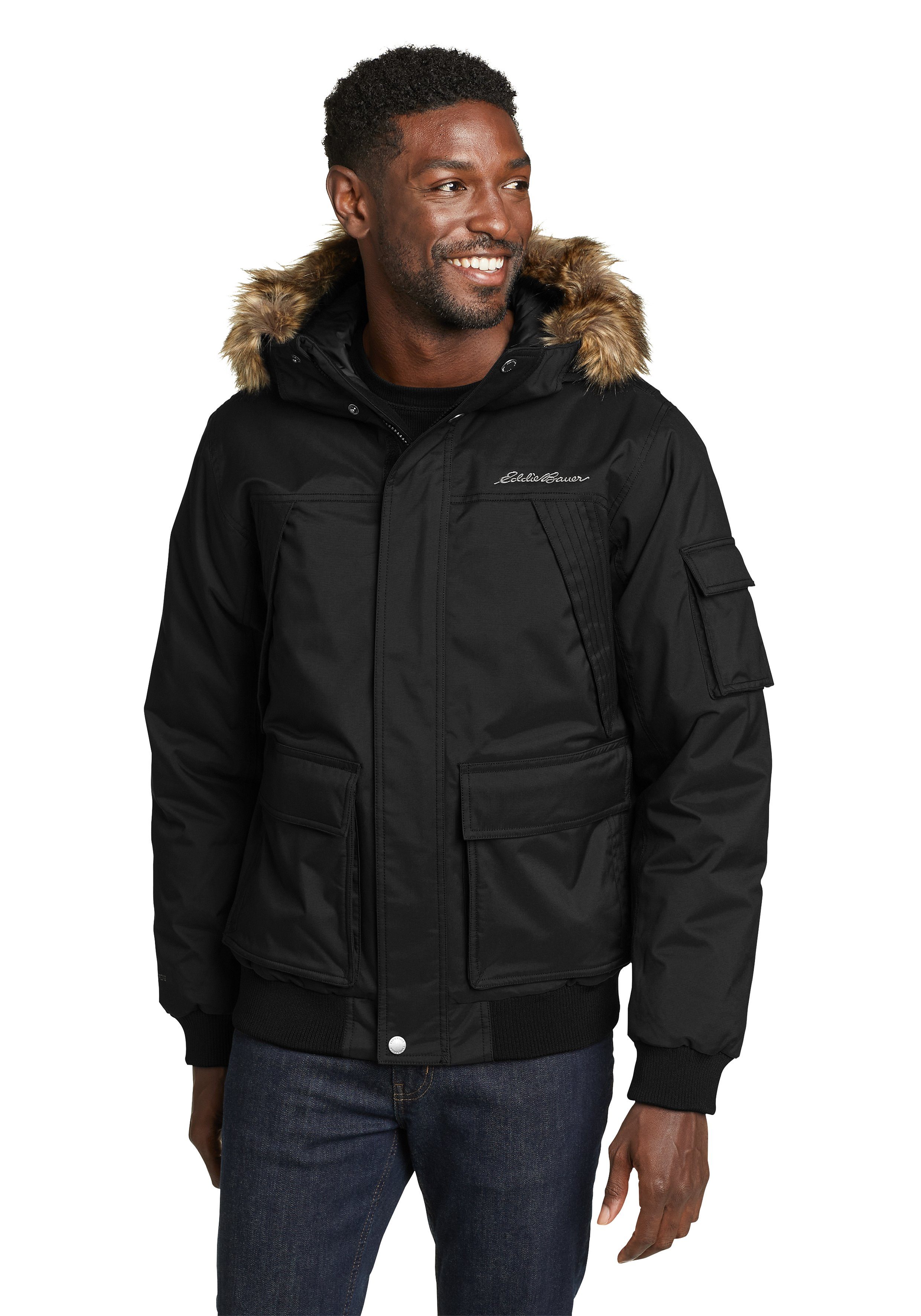 Eddie Bauer Daunenjacke Superior Bomberjacke Schwarz