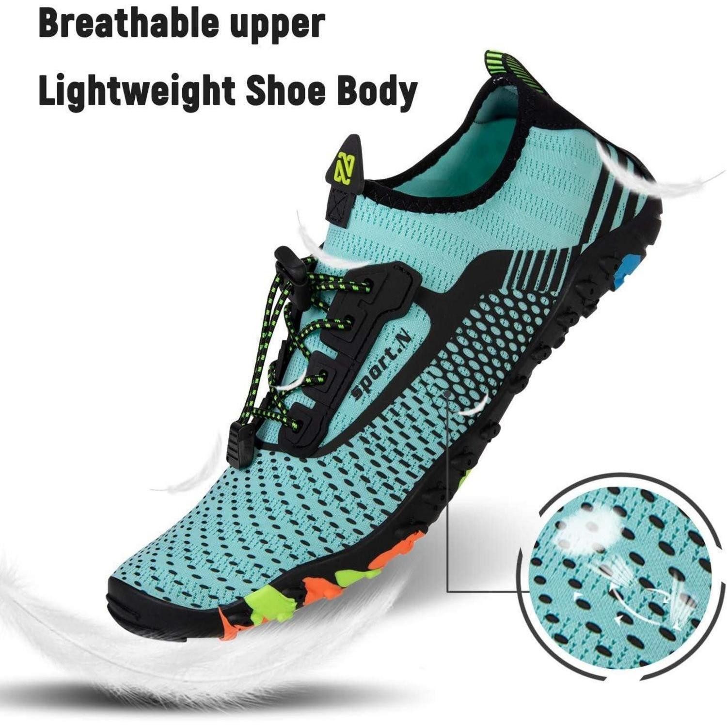 LuxusKollektion Strandschuhe Badeschuhe Aquaschuhe Damen Schnelltrocknend 42 EU Turkis Wasserschuh