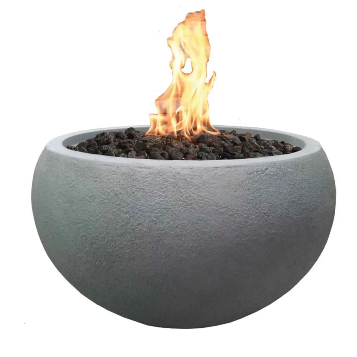 ELEMENTI Feuerstelle Gas "Marra" in Beton-Optik, (Set inkl. Zubehör, 8-St), ø 68 x H 45cm