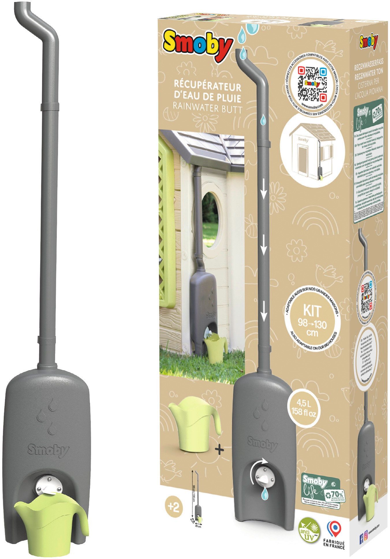 Smoby Spielhaus Outdoor Spielzeug Garten Life Spielhaus Zubehör Regenfass 7 günstig online kaufen