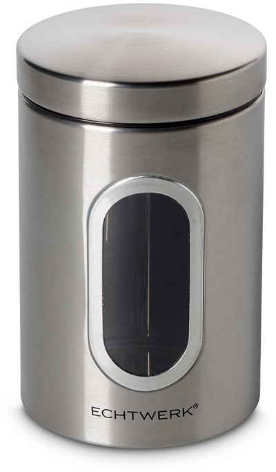 ECHTWERK Vorratsdose, Metall, (1-tlg), Aufbewahrungsbehälter mit Luftdichtem Deckel, Sichtfenster, 1,4 Liter