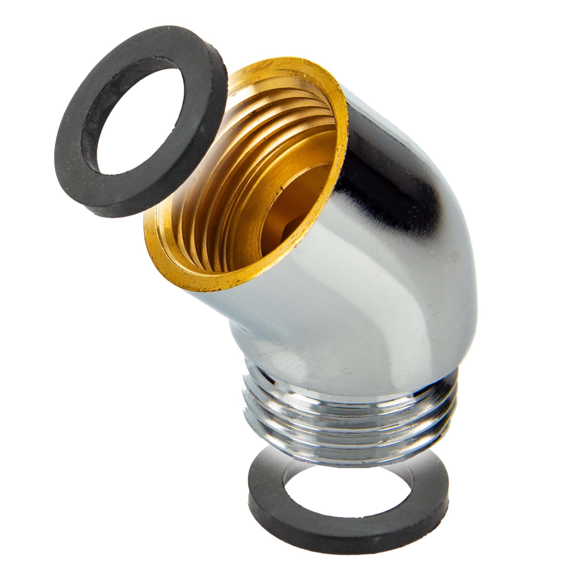 tecuro Duscharmatur Winkelstück für Handbrausen 1/2 x 1/2 x 50° Neigung günstig online kaufen