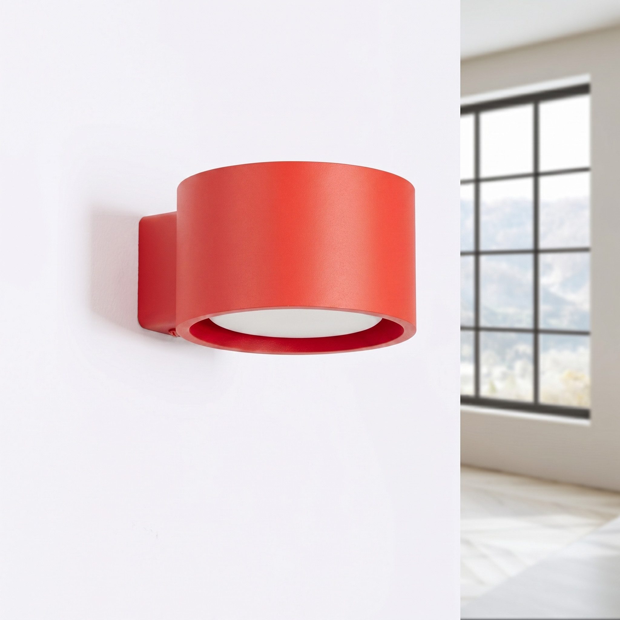 SOLLUX lighting Wandleuchte Wandleuchte MODO 1 rot Gx53, Nicht enthalten