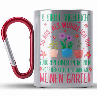 Trendation Thermotasse Gärtnerin Geschenk Edelstahl Tasse mit Spruch für Garten Hobbygärtner