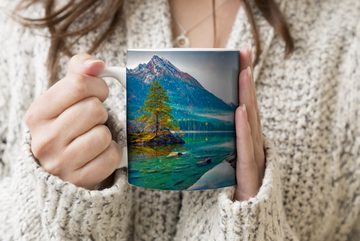 MuchoWow Tasse Berge - See - Bäume - Natur - Wasser, Keramik, Kaffeetassen, Teetasse, Becher, Teetasse, Geschenk