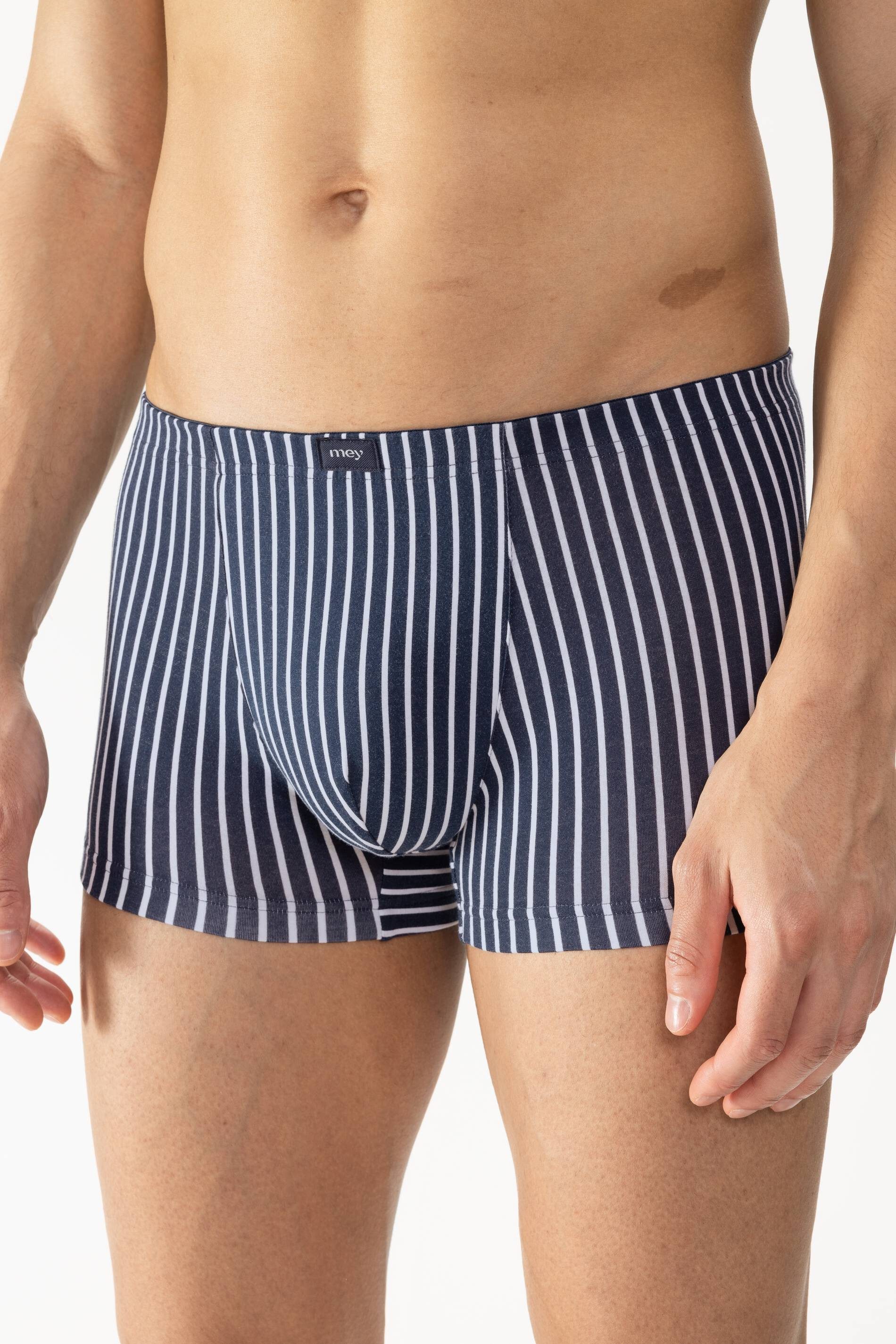 Mey Trunk Mey Herren Shorty Serie Newham Gestreift Shorties (1-St., 1) Moderne Trunks, Gemustert, Atmungsaktiv, Baumwoll-Mix