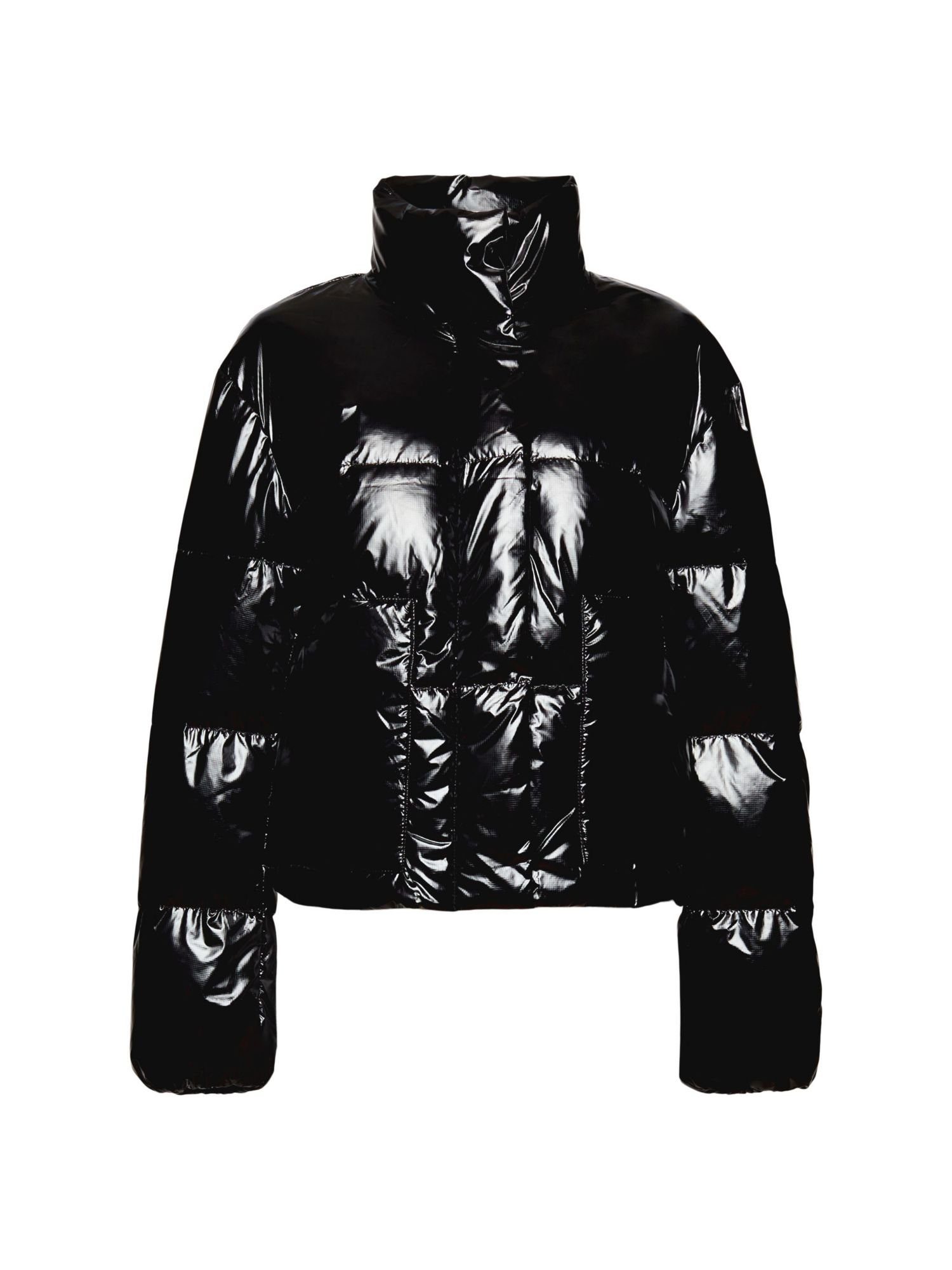 Esprit Steppjacke Steppjacke in Glanzoptik BLACK