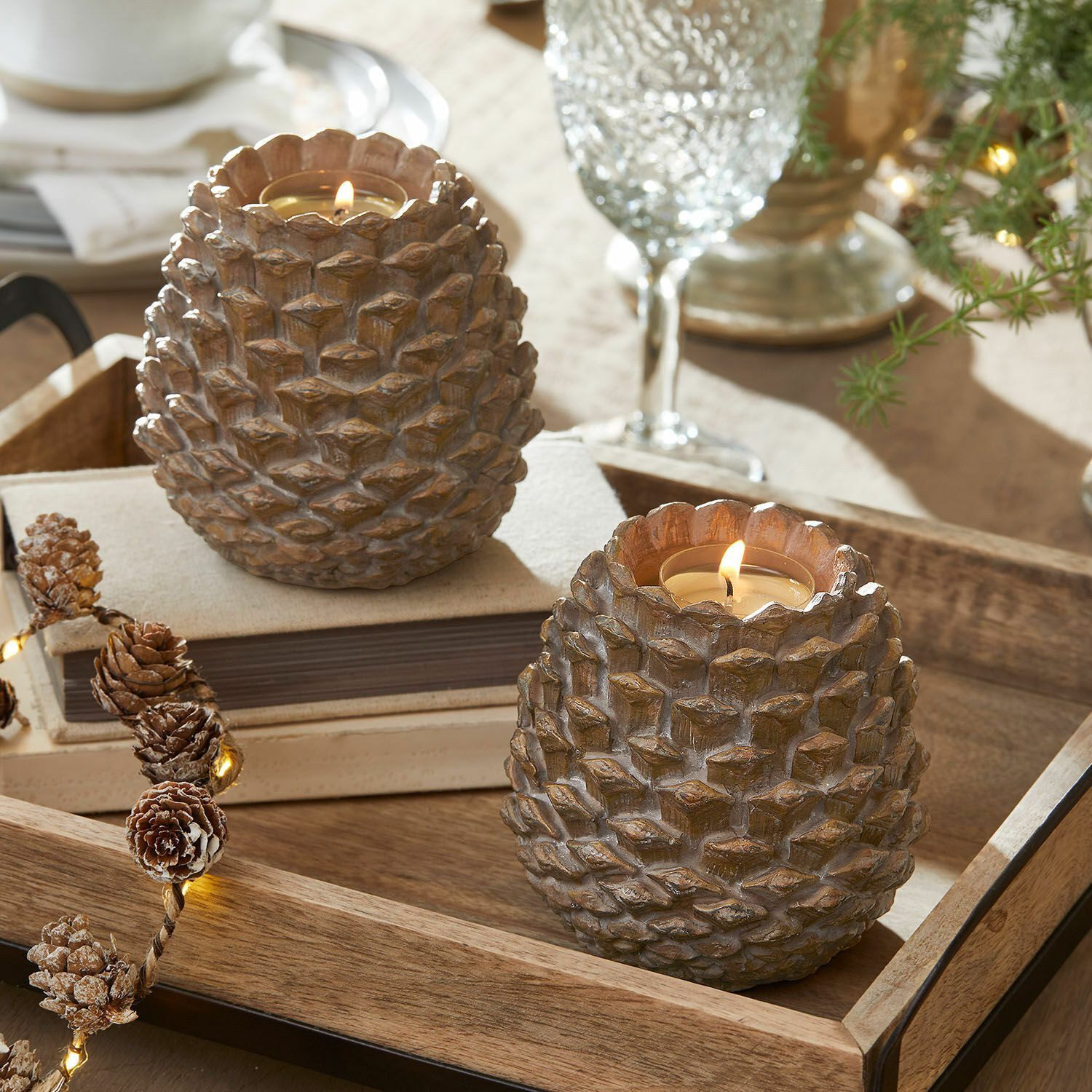 Mirabeau Windlicht Windlicht 2er Set Butz braun (2er Set, 2er Set) günstig online kaufen