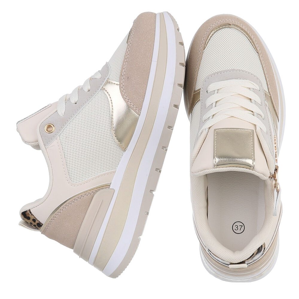 Ital-Design Moderne Sneakers für Damen mit gepolsterter Sohle und Zipper Sn günstig online kaufen