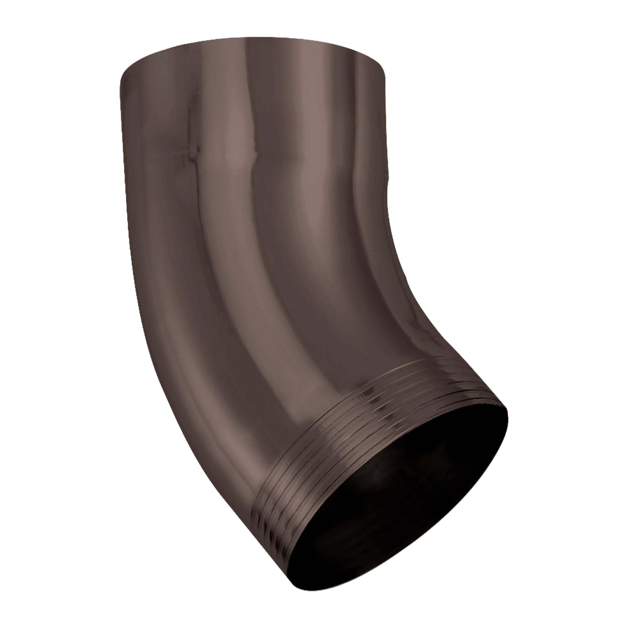 Zambelli Regenfallrohr, (Fallrohrbogen 40 Grad verzinkt, einteilig gefalzt DN 80 Kupferbraun), Rohrbogen hoher Korrosionsschutz, einfache Montage ohne löten