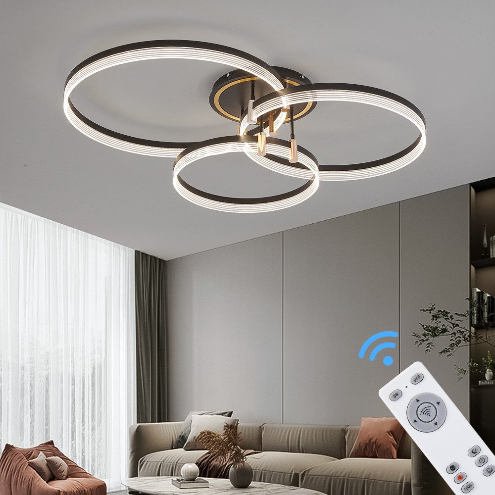 Euroton LED Deckenleuchte LED Deckenleuchte Fernbedienung/Handy-App Lichtfa günstig online kaufen
