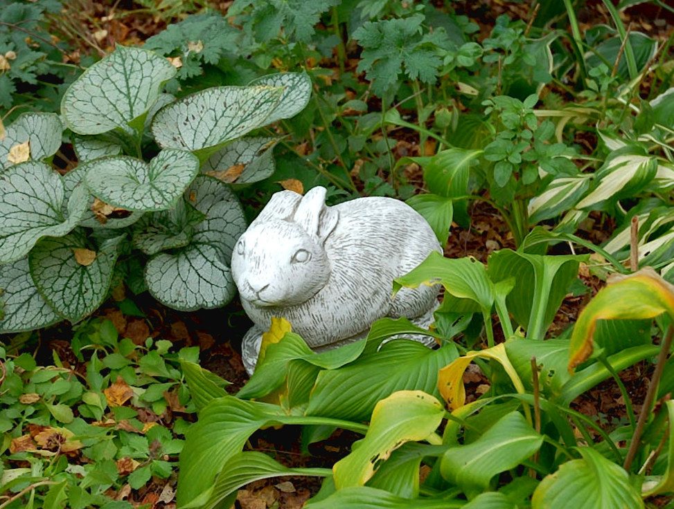 Tierfigur Garten Dekoration Hase Terrasse Stein Figuren Figur Deko Statue