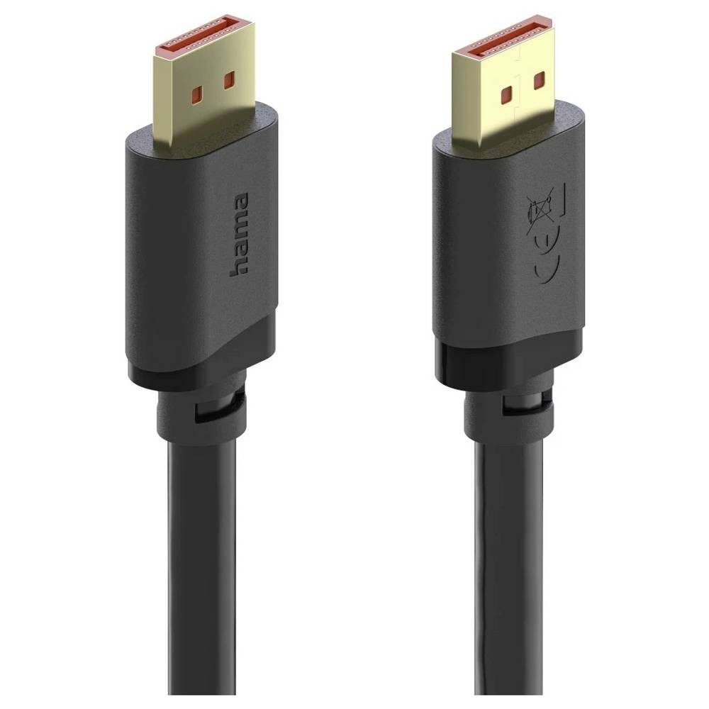 Hama DisplayPort Anschlusskabel DisplayPort Stecker 2 m Schwarz 16K UHD HDMI-Kabel, 16K UHD