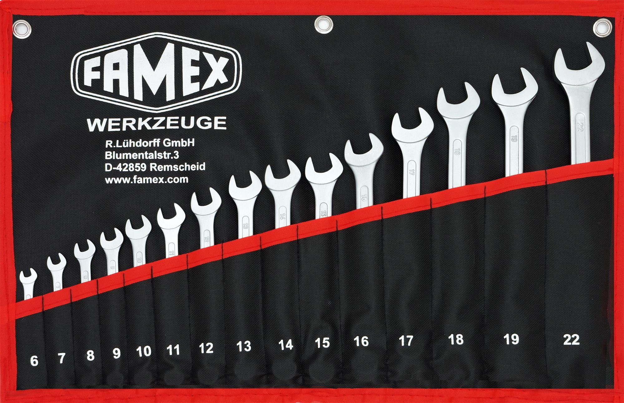 FAMEX Gabel- und Ringschlüssel 10349-15 Ringmaulschlüssel Satz (Schraubensc günstig online kaufen