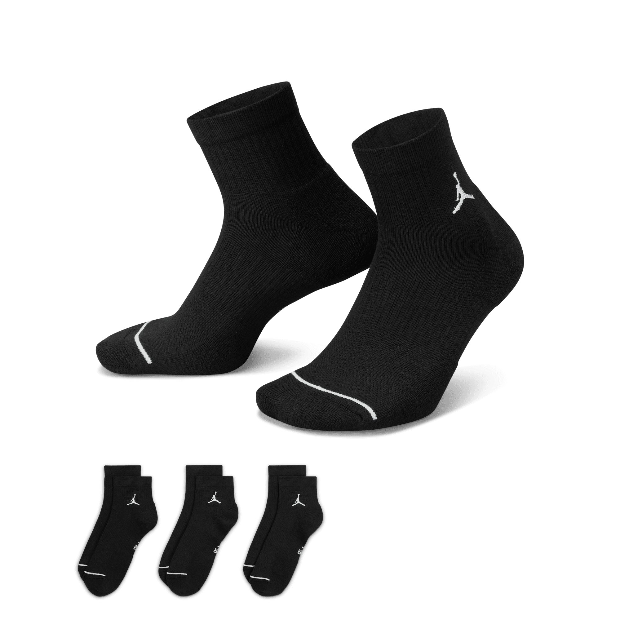 Nike Funktionssocken U J ED CUSH POLY ANKLE 3PR 144 Knöchelsocken im 3er-Pack, schweißableitendes Material – Bild 5 von 5
