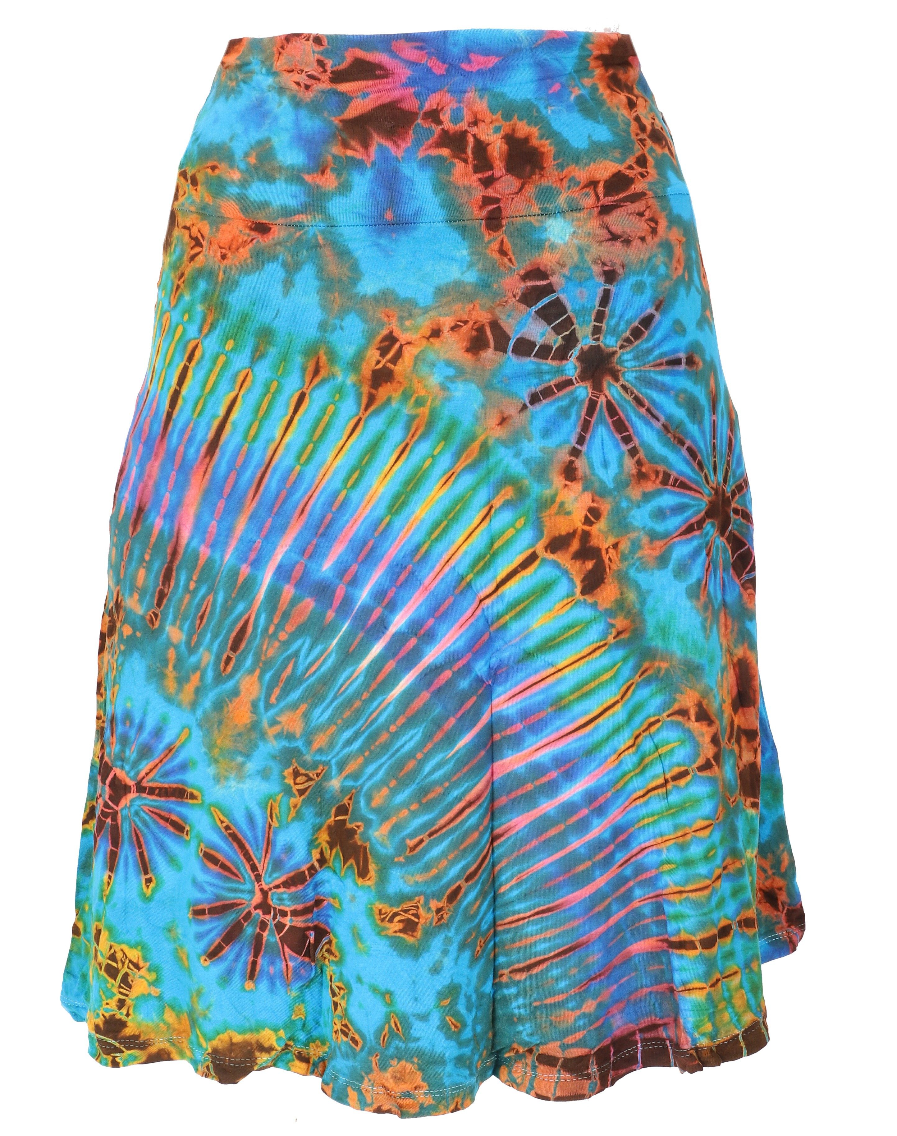 Guru-Shop Minirock Unikat Batik Hippie Midirock, Sommerrock,.. alternative Bekleidung