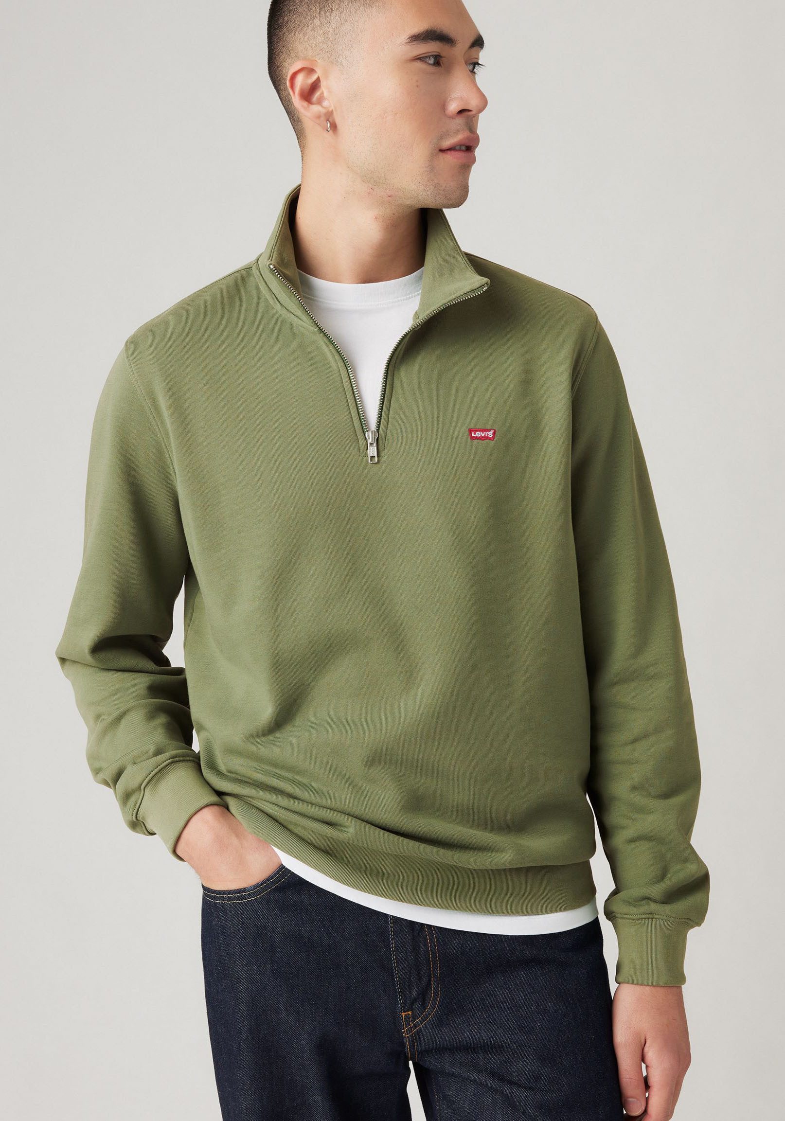 Levi's® Sweatshirt ORIGINAL HM 1/4 ZIP mit Troyer-Kragen und Logo-Stickerei günstig online kaufen