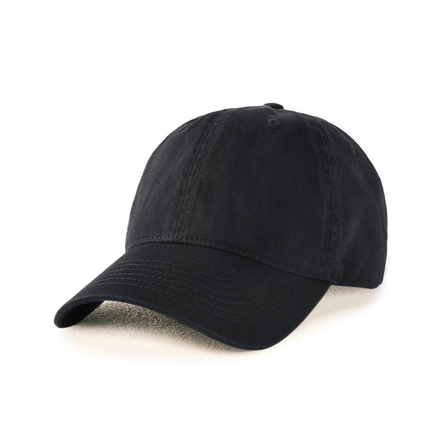 LuxusKollektion Baseball Cap Basecap unisex Herren Damen vintage Baumwolle verstellbar Schwarz M
