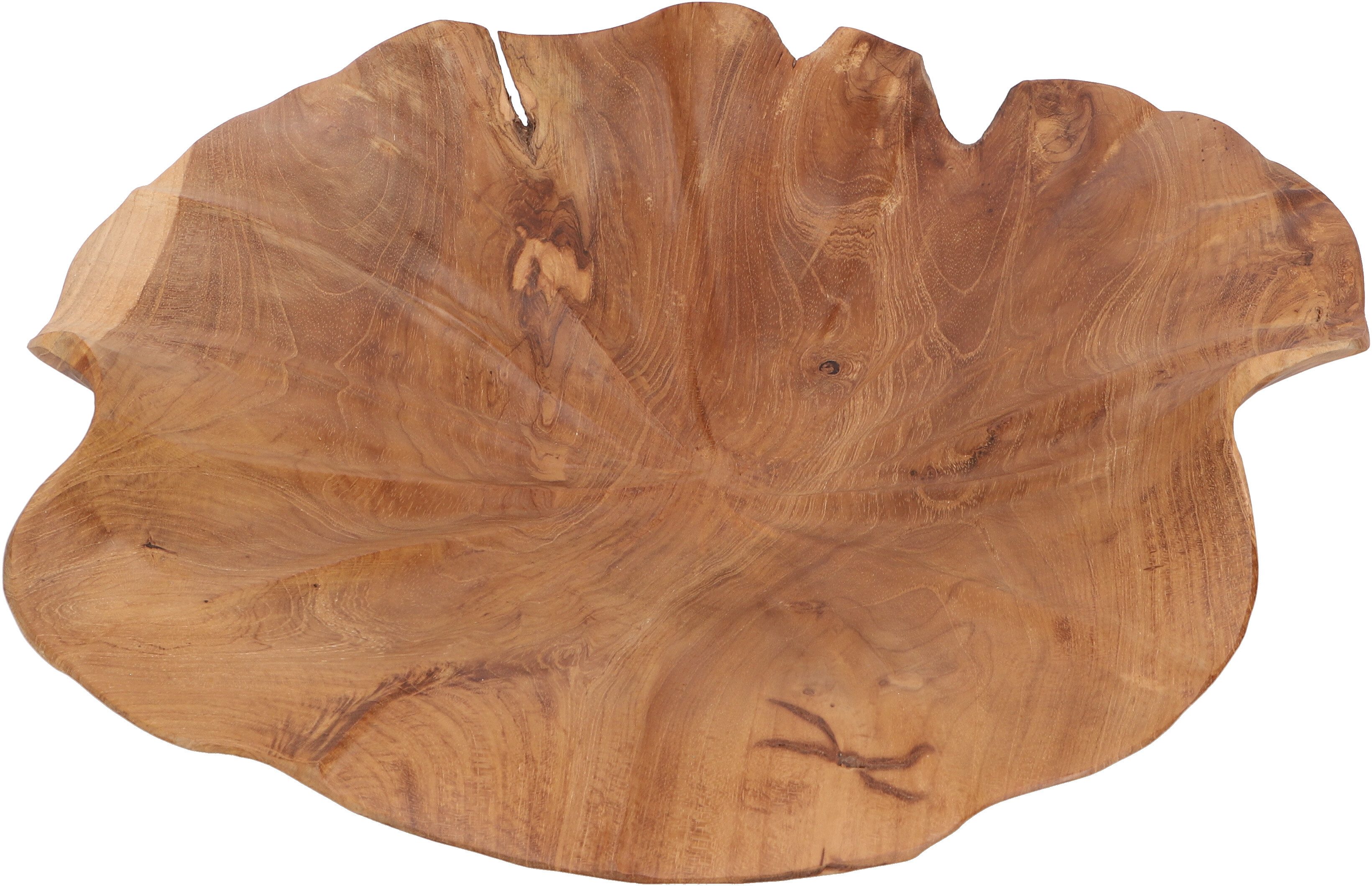 Guru-Shop Dekoschale Holzschale Blatt, geschnitzte Obstschale,.. günstig online kaufen