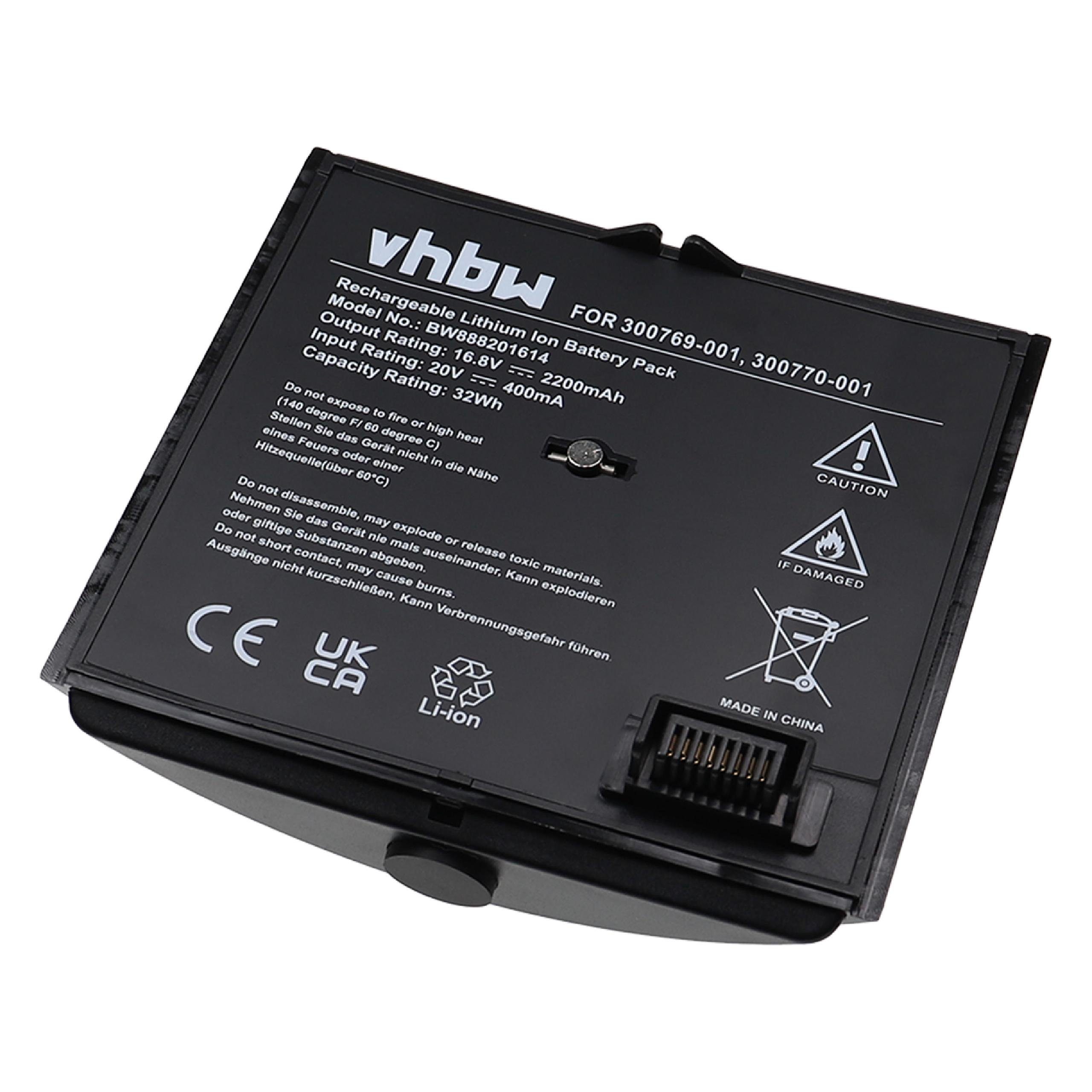 vhbw kompatibel mit Bose Akku Li-Ion 2200 SoundLink (16,8 Air V) mAh