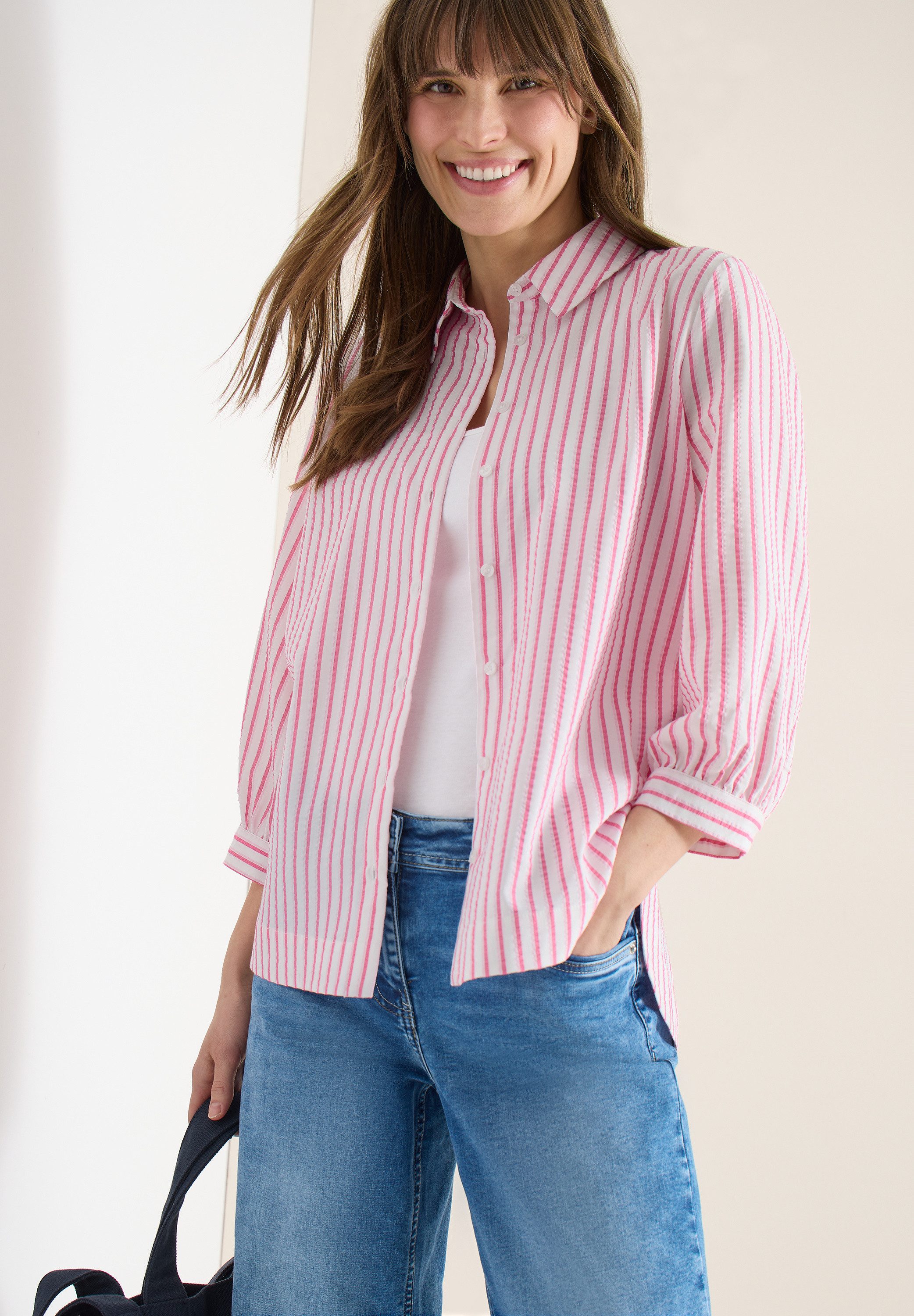 CECIL Hemdbluse mit Streifen Muster günstig online kaufen