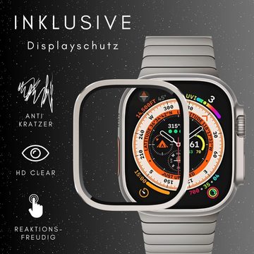 S&T Design Uhrenarmband Apple Watch Armband Ultra 2 49mm 45mm 44mm 42mm, Ersatz Solides Edelstahl Gliederarmband für iWatch Armband