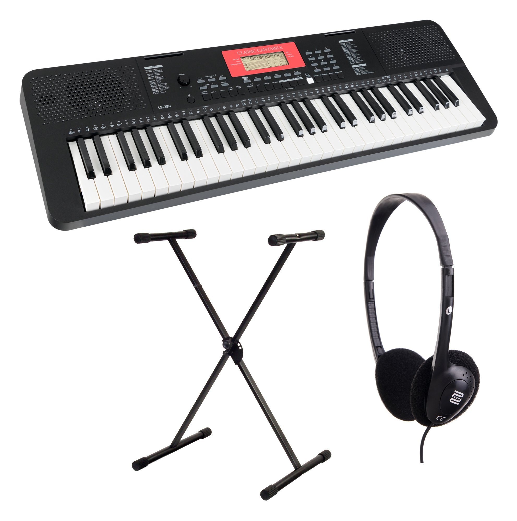 Home-Keyboard LK-290 61 Leuchttasten-Keyboard mit Anschlagdynamik