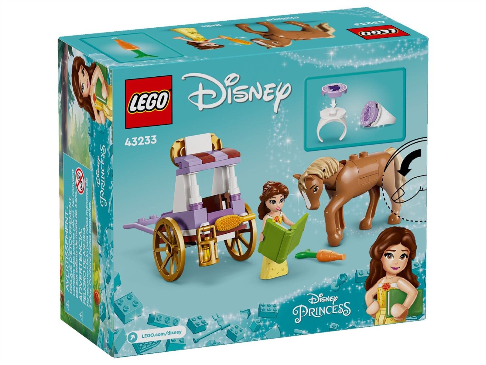 LEGO® LEGO® Disney™ 43233 Belles Pferdekutsche Konstruktionsspielsteine, (62 St) – Bild 2 von 5