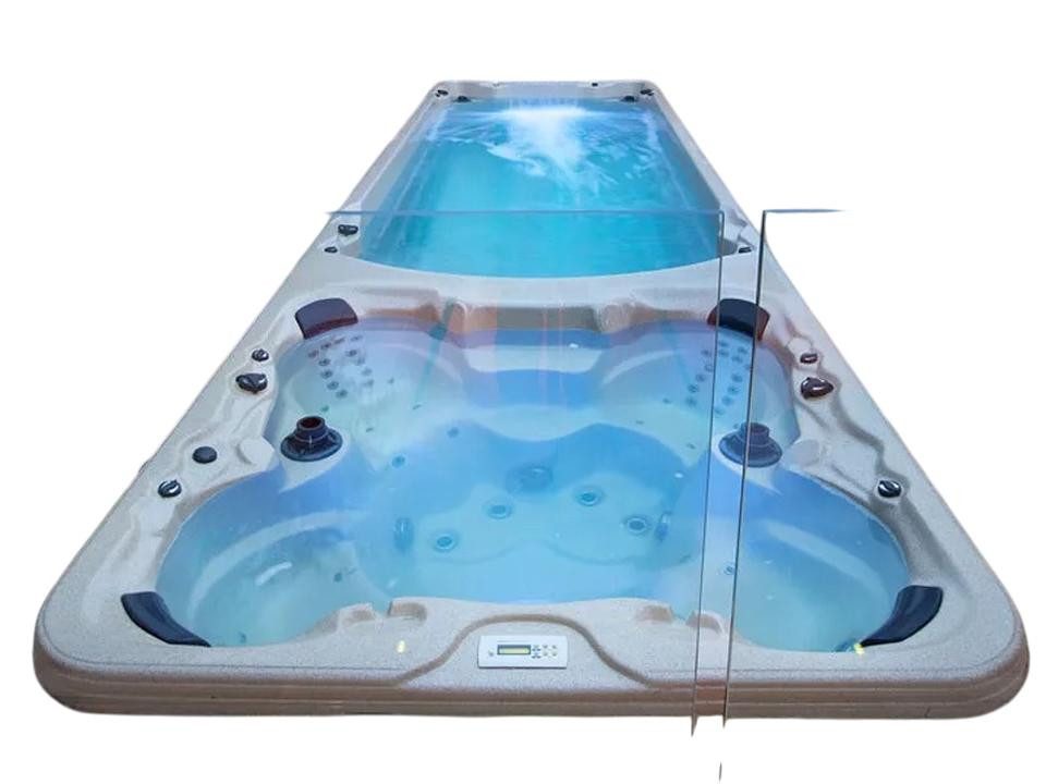JVmoebel Whirlpool-Badewanne Whirlpool Hot Tub Spa Whirlwanne Sprudelbad Massagebadewanne 580x225cm, Made in Europe