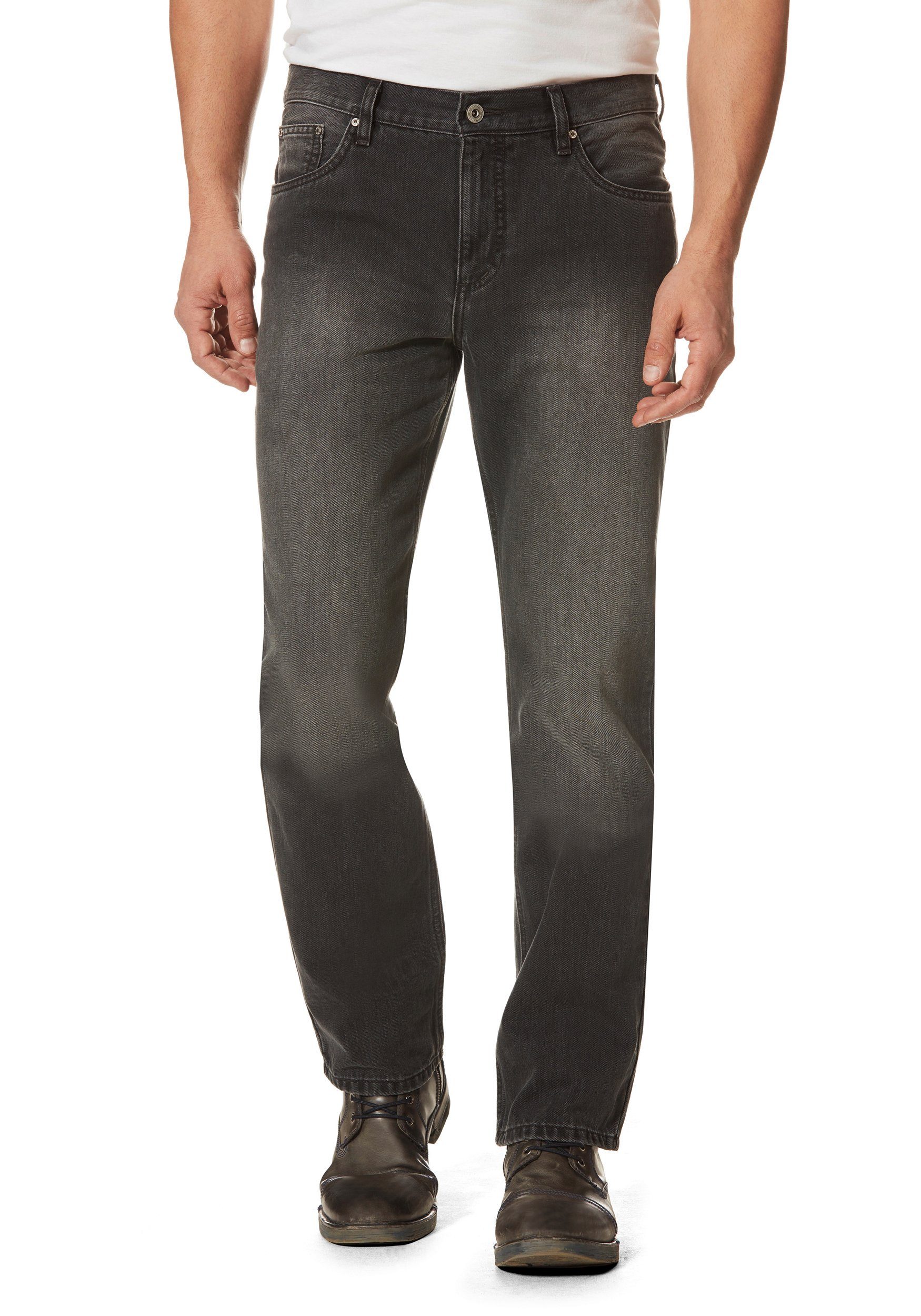 HERO by John Medoox Straight-Jeans (Denver Stretch) darkgrey wash - 7066