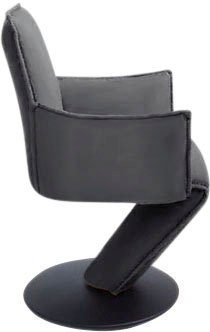 in Drive, schwarz Sitzschale, Drehstuhl K+W Metall federnder Wohnen Komfort Sessel mit Drehteller & Struktur