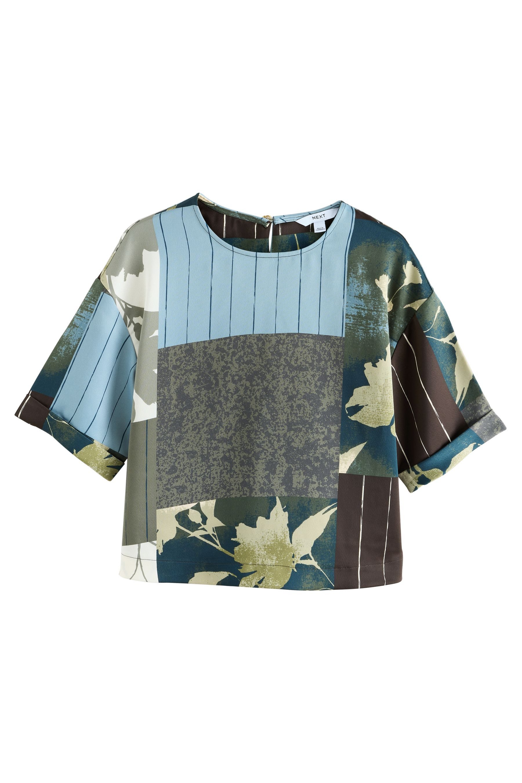 Next T-Shirt Kastiges Satin-T-Shirt mit kurzen günstig online kaufen