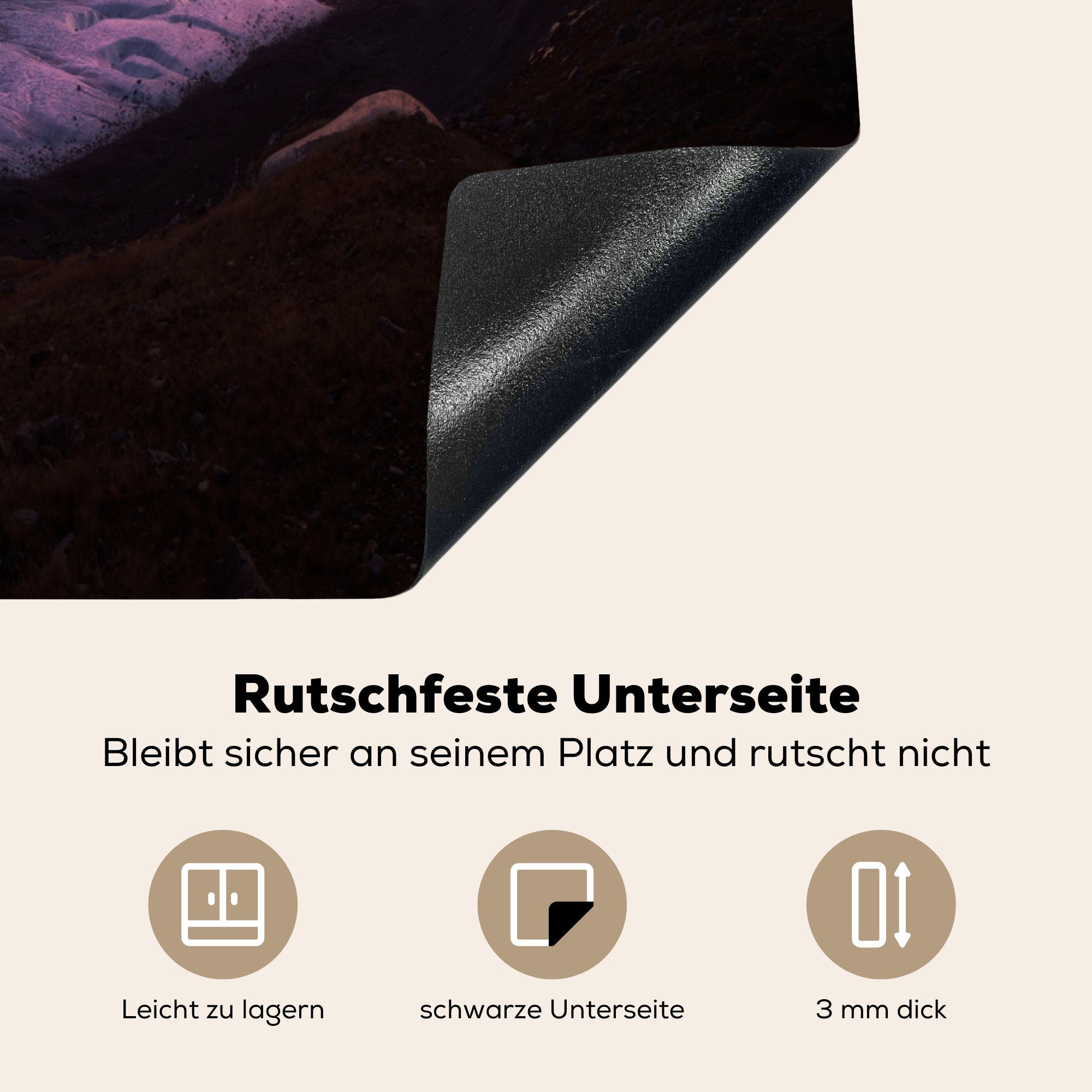 MuchoWow Herdblende-/Abdeckplatte Monte Rosa die 81x52 für Schutz Vinyl, Induktionskochfeld Schweiz, (1 tlg), cm, der küche, Ceranfeldabdeckung in