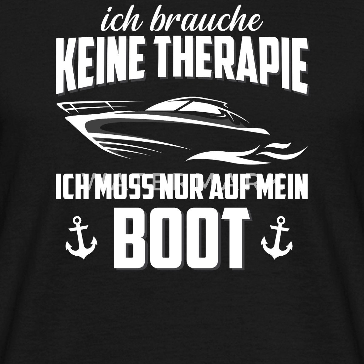 Spreadshirt T-Shirt Boot Kapitän Bootsfahrer Keine Therapie Geschenk Spruch Männer T-Shirt (1-tlg)