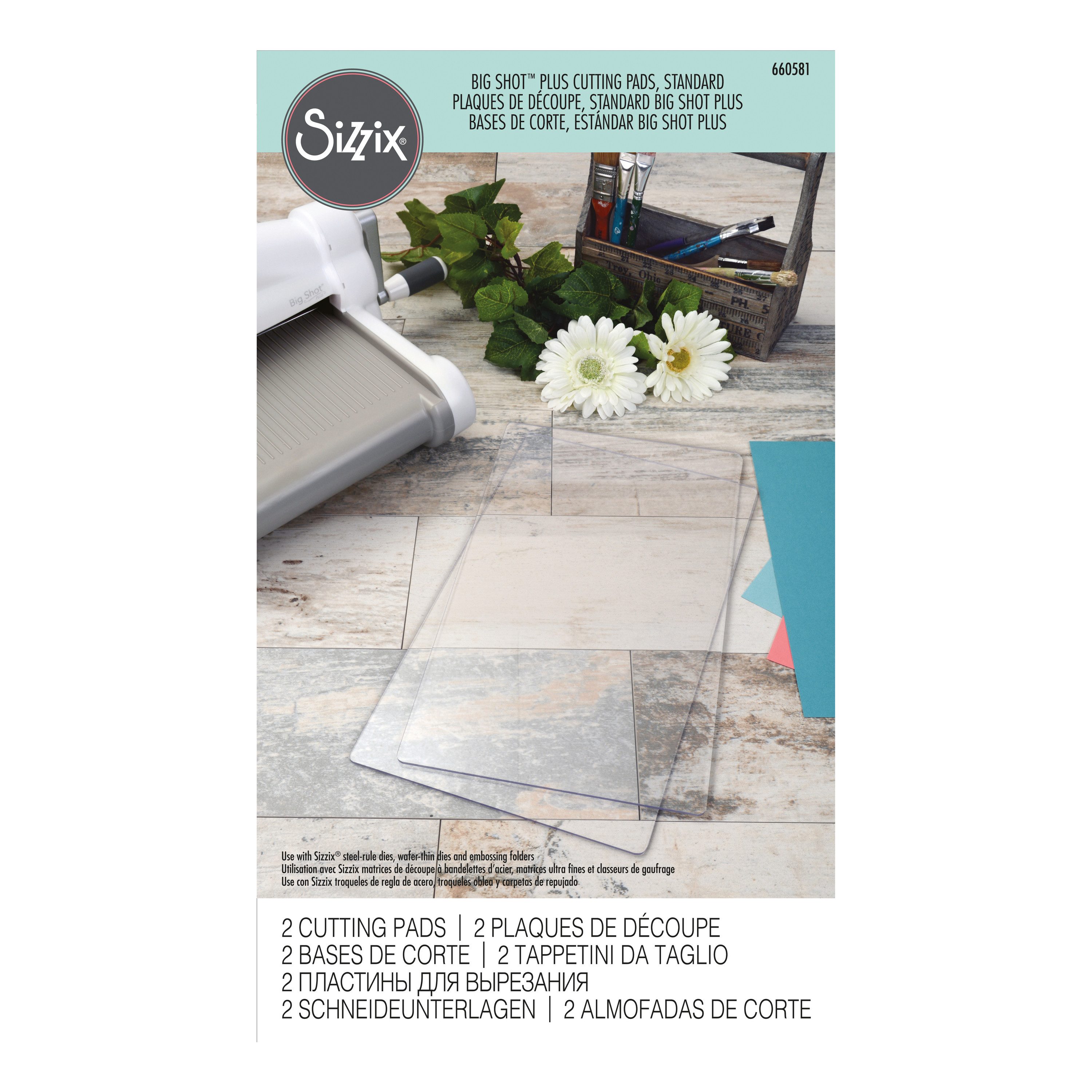 Sizzix Schneideunterlage Standard Schneideplatte Big Shot Plus, 2 Stück