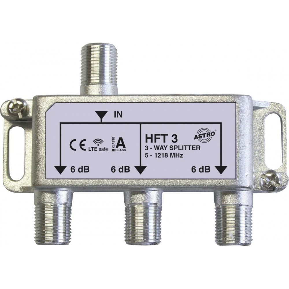 ASTRO Astro HFT 3 Antennenverteiler. Dachantenne (Ideal für TV und Audio Empfang), 3-fach Verteiler für Antennenbau