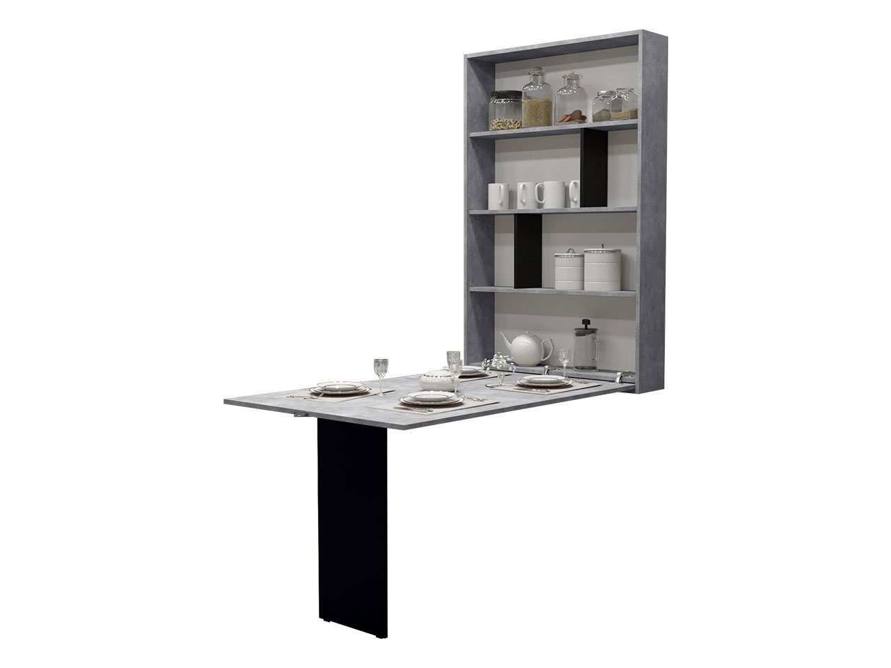 MIRJAN24 Klapptisch Abi, mit Regalen, Tisch ideal für Esszimmer günstig online kaufen